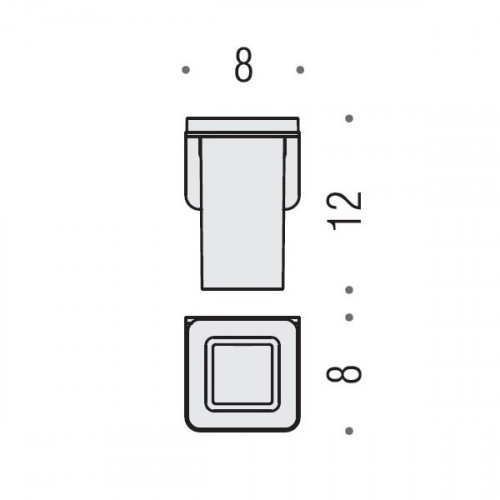 Colombo Over Стакан подвесной, цвет: матовая сталь/матовое стекло