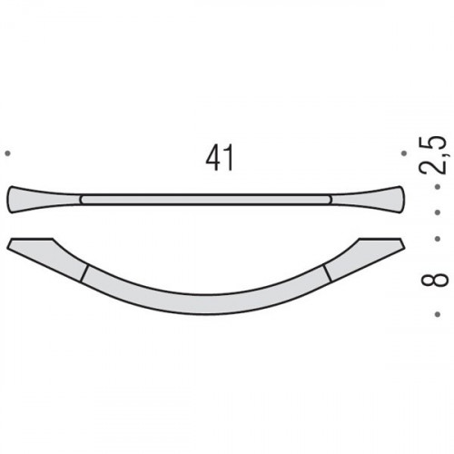 Colombo Land Полотенцедержатель 41, цвет: хром