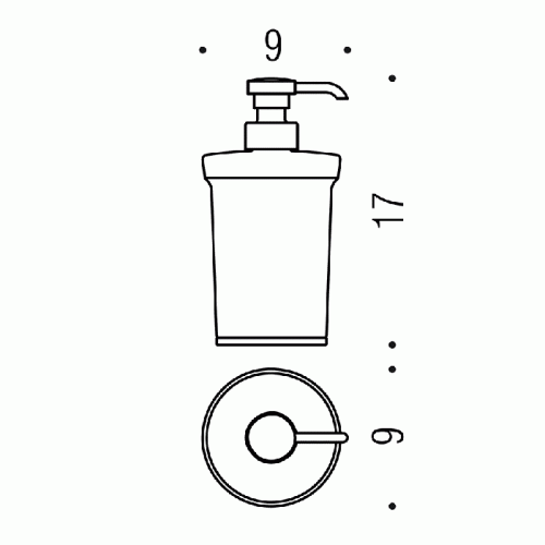 Colombo Link сосуд для жидкого мыла, цвет: хром/матовое стекло