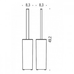 Colombo Basic Q Туалетный ёршик, напольный, цвет: черный матовый