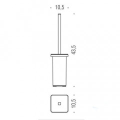 Colombo Over Напольный ершик для унитаза, цвет: матовая сталь/матовое стекло