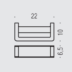 Colombo Over Полотенцедержатель 22 см, цвет: матовая сталь