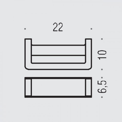 Colombo Over Полотенцедержатель 22 см, цвет: матовая сталь