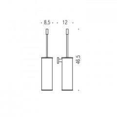 Colombo Plus Туалетный ёршик, подвесной, металлический, цвет: PVD нержавеющая сталь