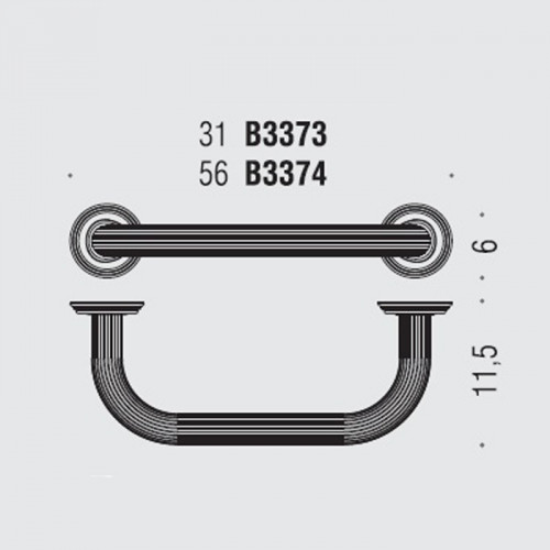 Colombo Hermitag, Поручень для ванны, цвет: античная бронза