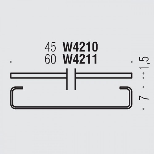 Colombo Time Полотенцедержатель 60 см, цвет: хром