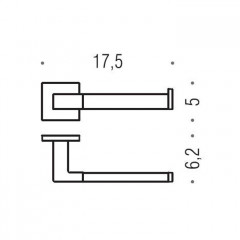 Colombo Basic Q Держатель туалетной бумаги 17.5см, цвет: хром