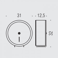 Colombo Hotel Collection Контейнер для т/б, с безопасным замком, цвет: полированная нержавеющая сталь