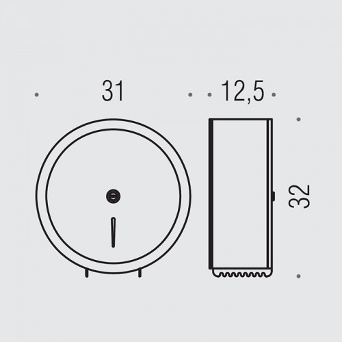 Colombo Hotel Collection Контейнер для т/б, с безопасным замком, цвет: полированная нержавеющая сталь