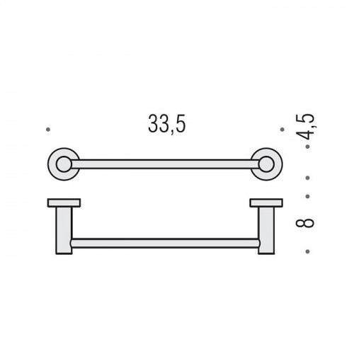Colombo Plus Полотенцедержатель 33.5см., цвет: PVD графит