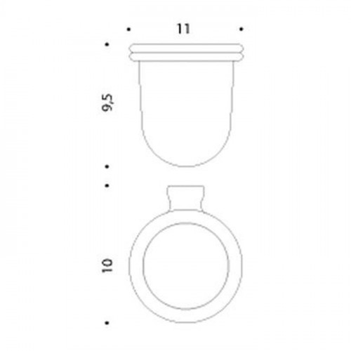 Colombo Luna Стакан подвесной, цвет: хром/матовое стекло