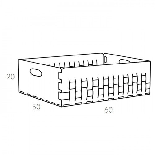 Colombo Adj Корзинка Bottega, 60x50H20 см, цвет: оливковый/горчичный