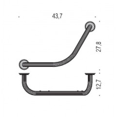 Colombo Hermitag Поручень для ванны, цвет: хром