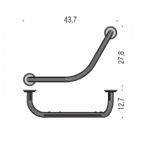 Colombo Hermitag Поручень для ванны, цвет: хром