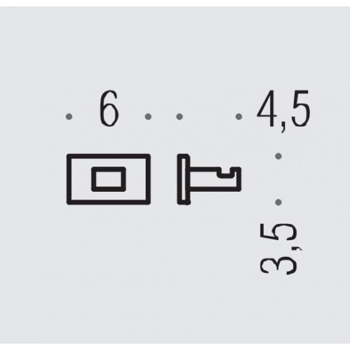 Colombo Look Крючок одинарный, цвет: хром