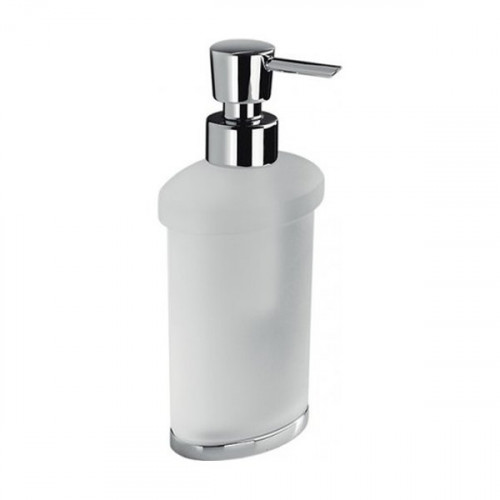 Colombo Land Дозатор для жидкого мыла настольный, цвет: хром/матовое стекло