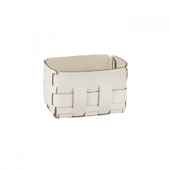 Colombo Adj Корзинка Mini Bottega, 12x19H13 см, цвет: белый/панна котта