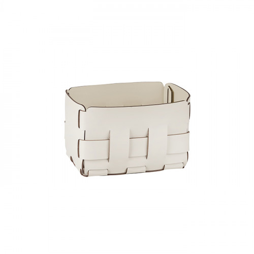 Colombo Adj Корзинка Mini Bottega, 12x19H13 см, цвет: белый/панна котта