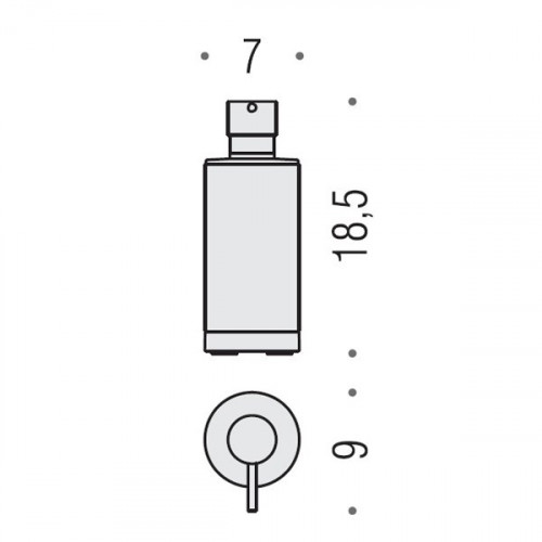 Colombo Nordic Дозатор для жидкого мыла, настольный, , цвет: хром /черный