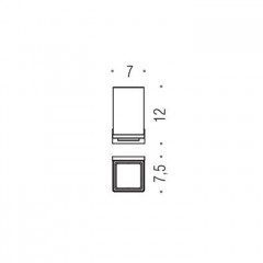 Colombo Look Стакан, цвет: хром/матовое стекло