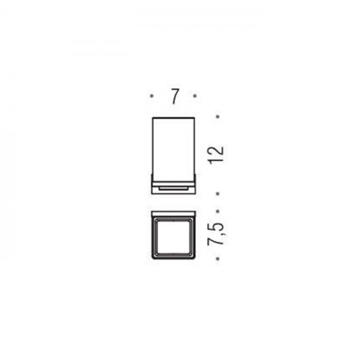 Colombo Look Стакан, цвет: хром/матовое стекло