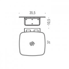 Colombo Complementi Сиденье для душа, с креплениями к стене, 160кг, цвет: белый