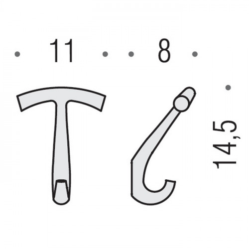 Colombo Luna Крючок, цвет: хром