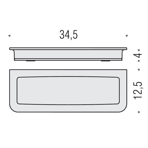 Colombo Lulu Мыльница настольная, цвет: хром/матовое стекло