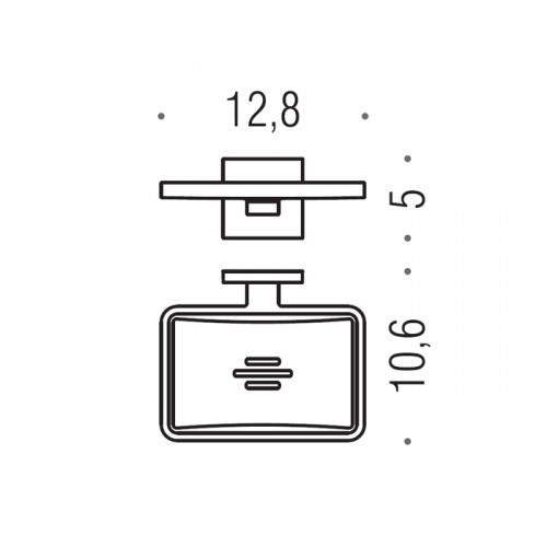Colombo Basic Q Мыльница, цвет: хром