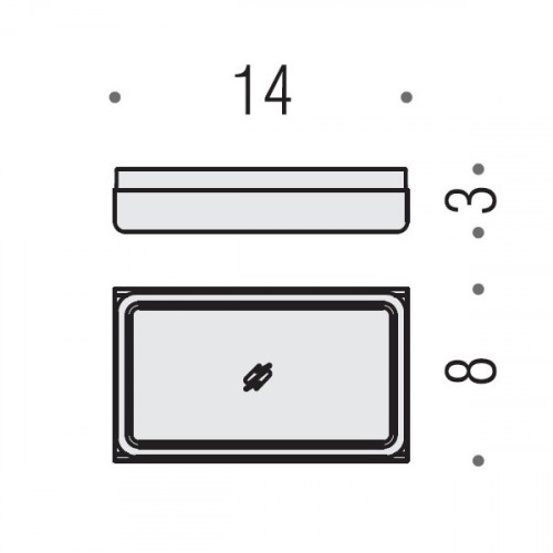 Colombo Over Мыльница настольная, цвет: матовая сталь/матовое стекло