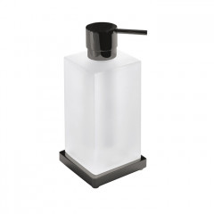 Colombo Look Дозатор для жидкого мыла, настольный, цвет: PVD графит полированный/матовое стекло