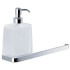 Colombo Time Дозатор для жидкого мыла с держателем туалетной бумаги, цвет: хром/матовое стекло
