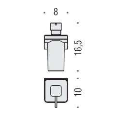 Colombo Forever Дозатор для жидкого мыла подвесной, цвет: хром/матовое стекло