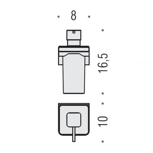 Colombo Forever Дозатор для жидкого мыла подвесной, цвет: хром/матовое стекло