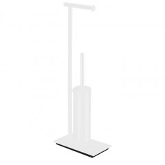 Colombo Square Стойка напольная с держателем т/б и ершиком, цвет: белый матовый