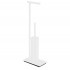 Colombo Square Стойка напольная с держателем т/б и ершиком, цвет: белый матовый