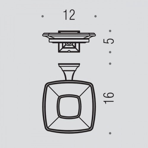 Colombo Portofino Мыльница подвесная, цвет: хром/матовое стекло