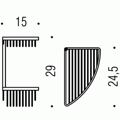 Colombo Angolari двойная полка, цвет: хром