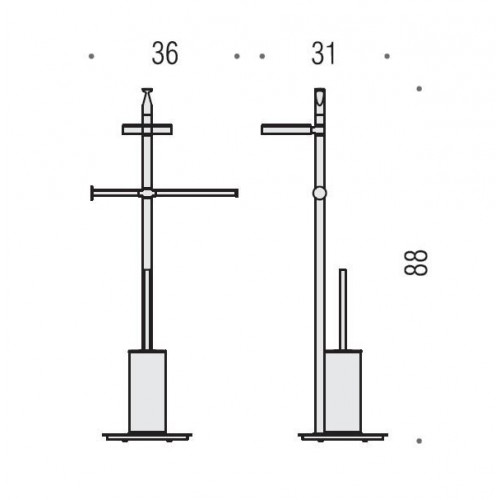 Colombo Planets Стойка 88 см, цвет: хром
