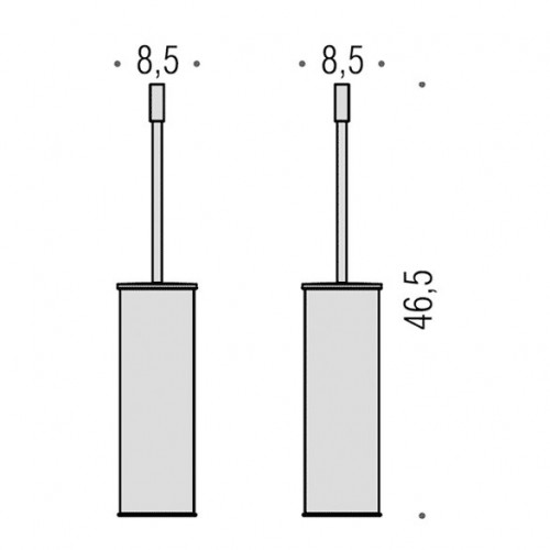 Colombo Plus Ерш для унитаза, напольный, цвет: хром