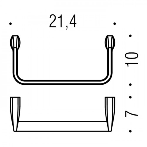 Colombo Trenta Полотенцедержатель-кольцо, 21.4х10х7см., цвет: черный матовый