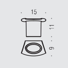 Colombo Land Стакан, цвет: хром/матовое стекло