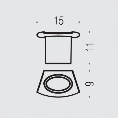 Colombo Land Стакан, цвет: хром/матовое стекло