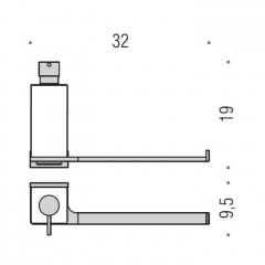 Colombo Look Полотенцедержатель с дозатором жидкого мыла, цвет: матовое золото /матовое стекло