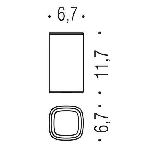 Сolombo Trenta Стакан настольный, цвет: PVD графит матовый