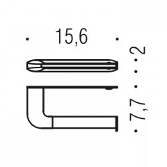 Сolombo Trenta Держатель для т/б., открытый, цвет: PVD графит матовый
