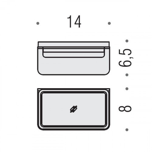 Colombo Over Мыльница подвесная, цвет: матовая сталь/матовое стекло