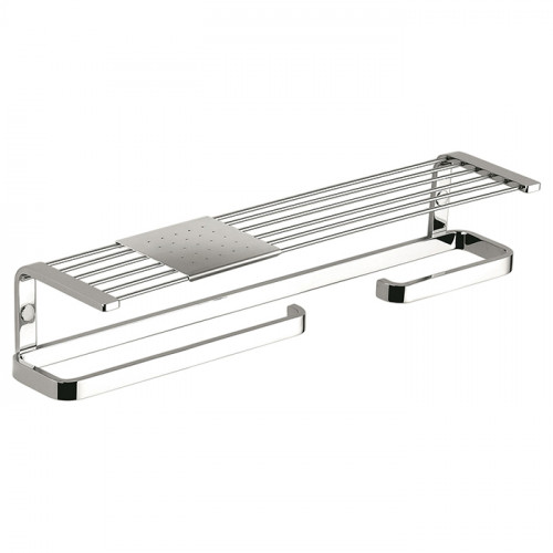 Colombo Time Полка 44,5см., Dx, с полотенцедержателм и держателем для т/б., цвет: хром