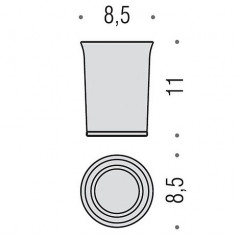 Colombo Link Стакан настольный, цвет: хром/матовое стекло