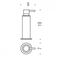 Colombo Plus/Mini Дозатор для жидкого мыла настольный, металлический, цвет: PVD графит матовый